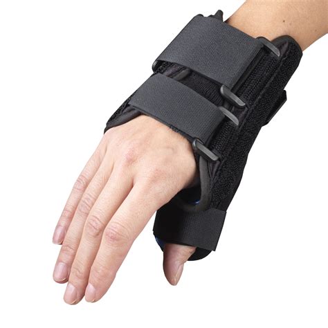 Two-finger splints Your injured finger is surrounded with metal or plastic, then taped or bandaged to the finger next to it. . Thumb splint walmart